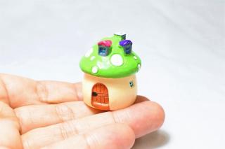 コケリウムフィギュア きのこのお家M グリーン：画像3