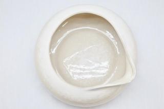 【特価セール中】ビオトープ鴨口陶器鉢 白：画像3