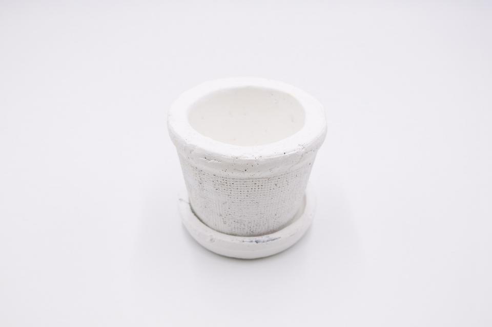 コケリウム鉢植え容器 ペイントポット ホワイト：画像2