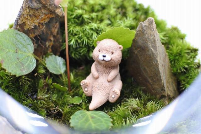 コケリウムフィギュア カワウソ 両手お腹：画像1
