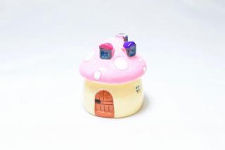 コケリウムフィギュア きのこのお家M ピンク：画像2