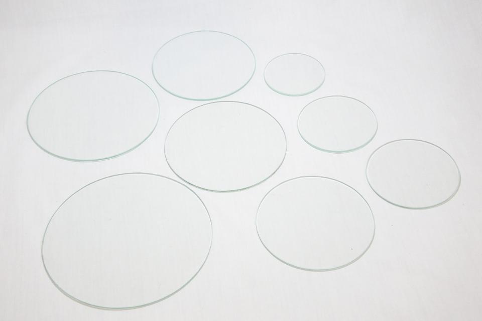 円形ガラスフタ加工サービス101～150mm