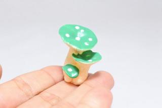 コケリウムフィギュア きのこ 傘開き グリーン：画像3