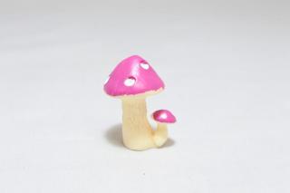 コケリウムフィギュア きのこ 傘閉じ パープル：画像2