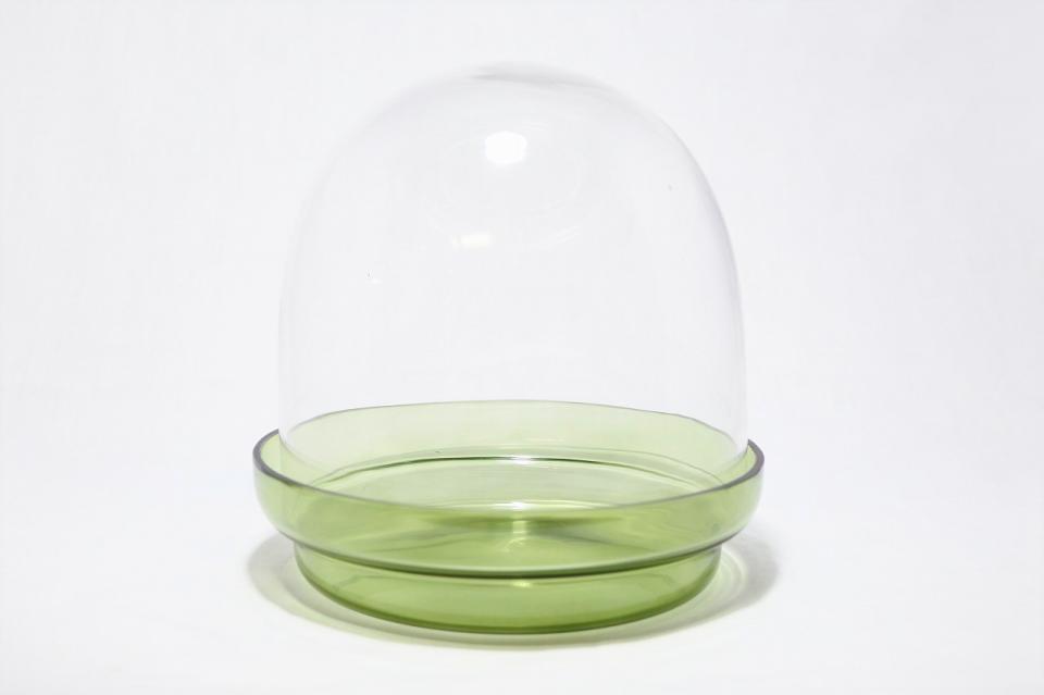 【アウトレット品】コケリウムガラス容器 ガラスドーム20 グリーン(フタ付)