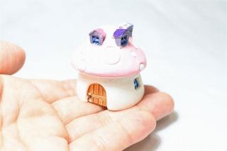 コケリウムフィギュア きのこのお家L ピンク：画像3