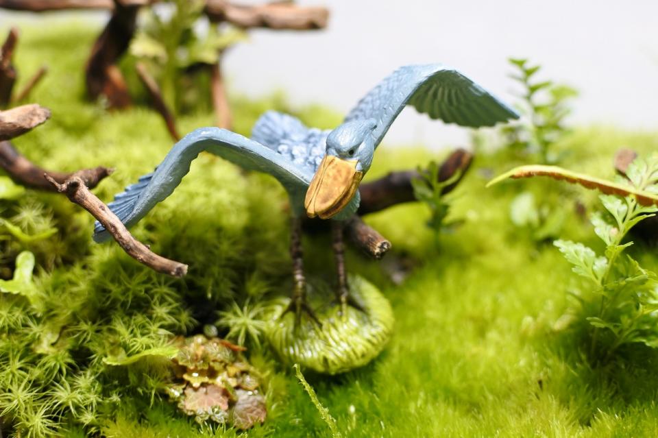 コケリウムフィギュア ハシビロコウ はばたき