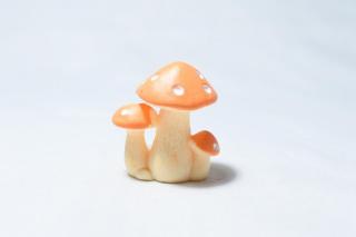 コケリウムフィギュア きのこ 傘閉じ オレンジ：画像2
