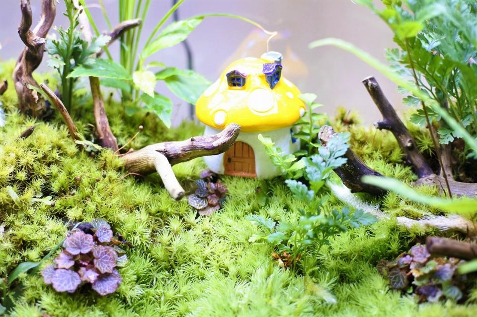コケリウムフィギュア きのこのお家L イエロー