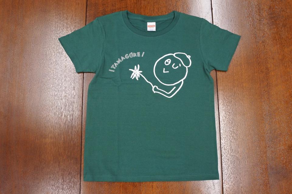 【特価セール中】タマゴケちゃんTシャツ グリーン GM(ガールズエム)