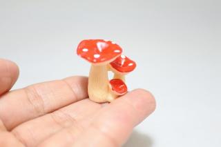 コケリウムフィギュア きのこ 傘開き レッド：画像3