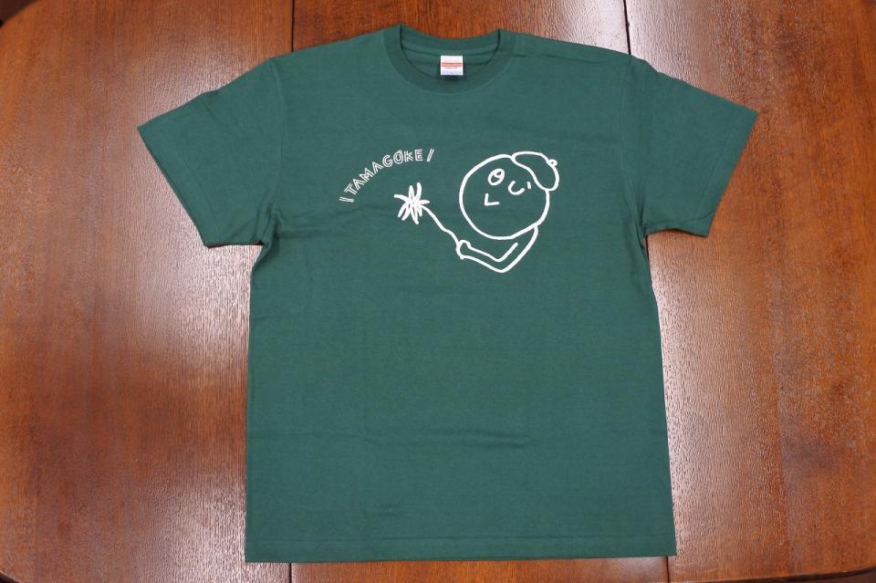 【特価セール中】タマゴケちゃんTシャツ グリーン L